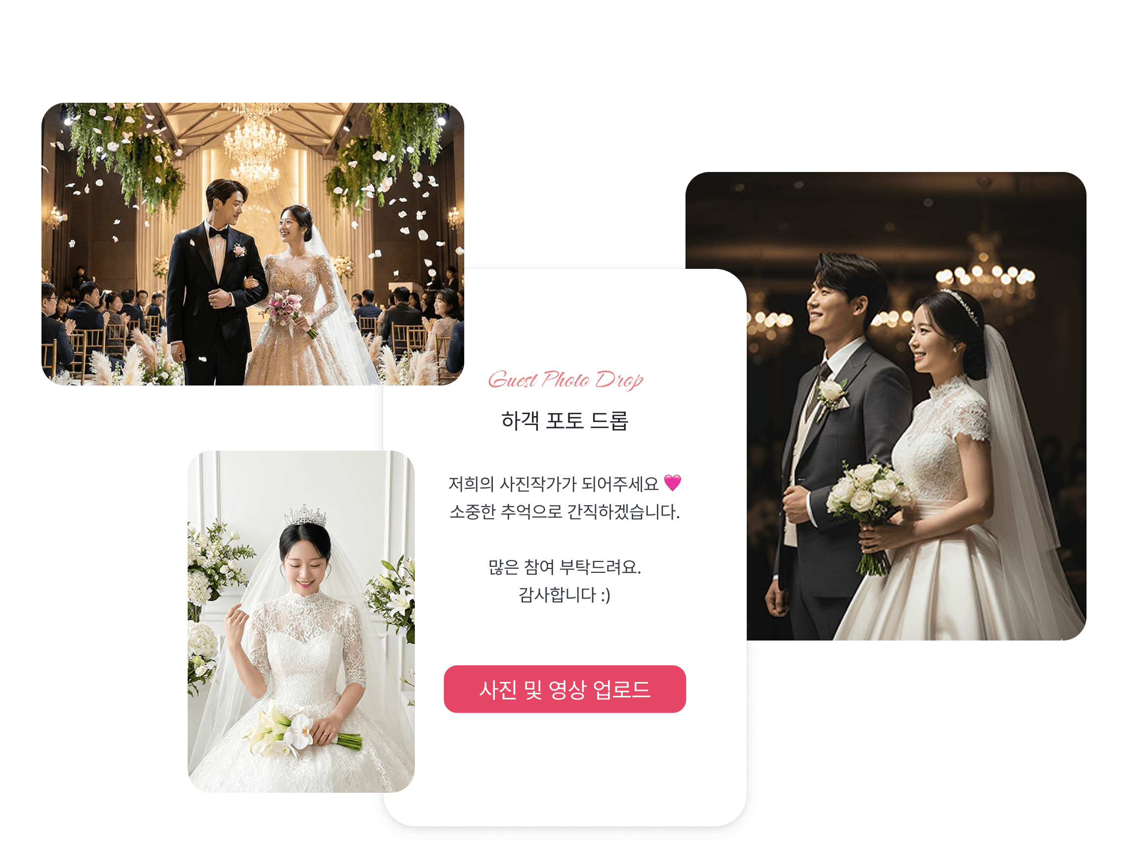하객 포토 드롭 미리보기
